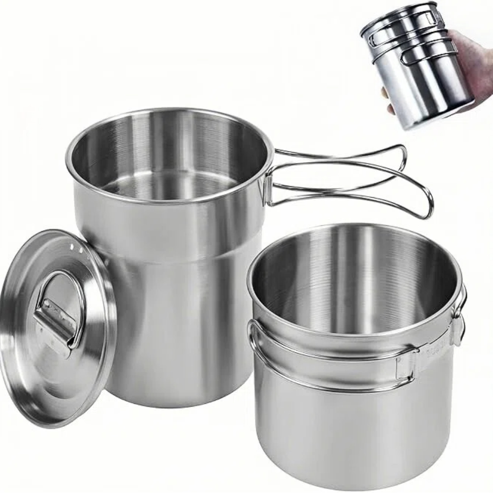 Camping Cooking Mug - Tazze pieghevoli da campeggio, pentole da