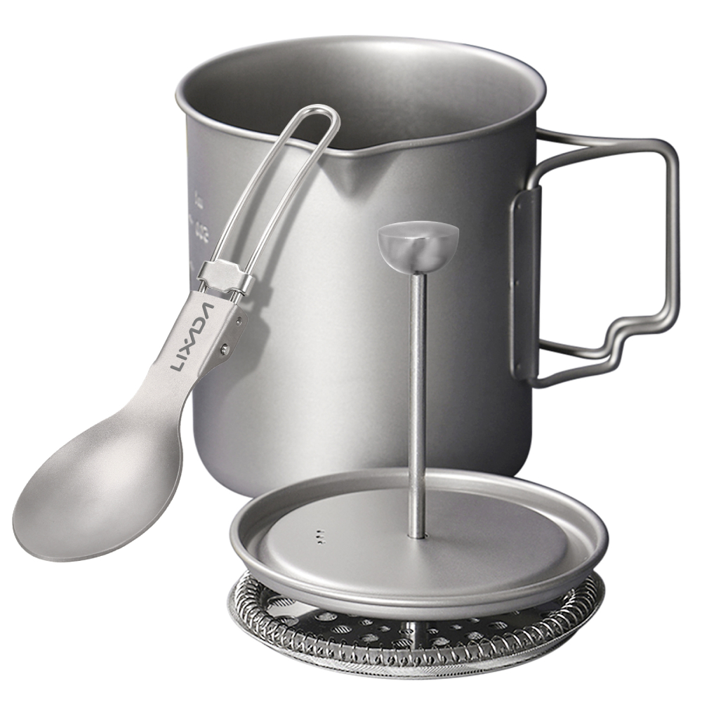 Camping Cooking Mug - Lixada tazza da caffè in titanio
