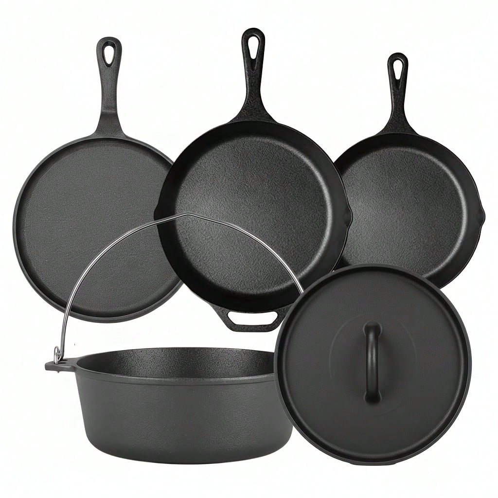 Camping Cooking Dutch Oven - PACILACK Set di Pentole e Padelle