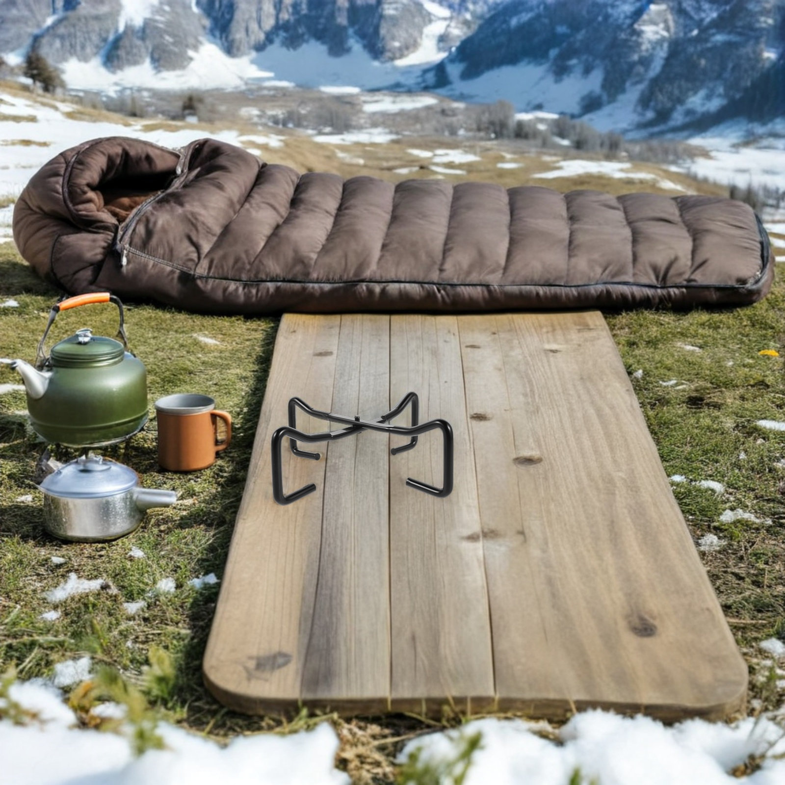 Camping Cooking Dutch Oven - Supporto Pieghevole in Ghisa per Coperchio