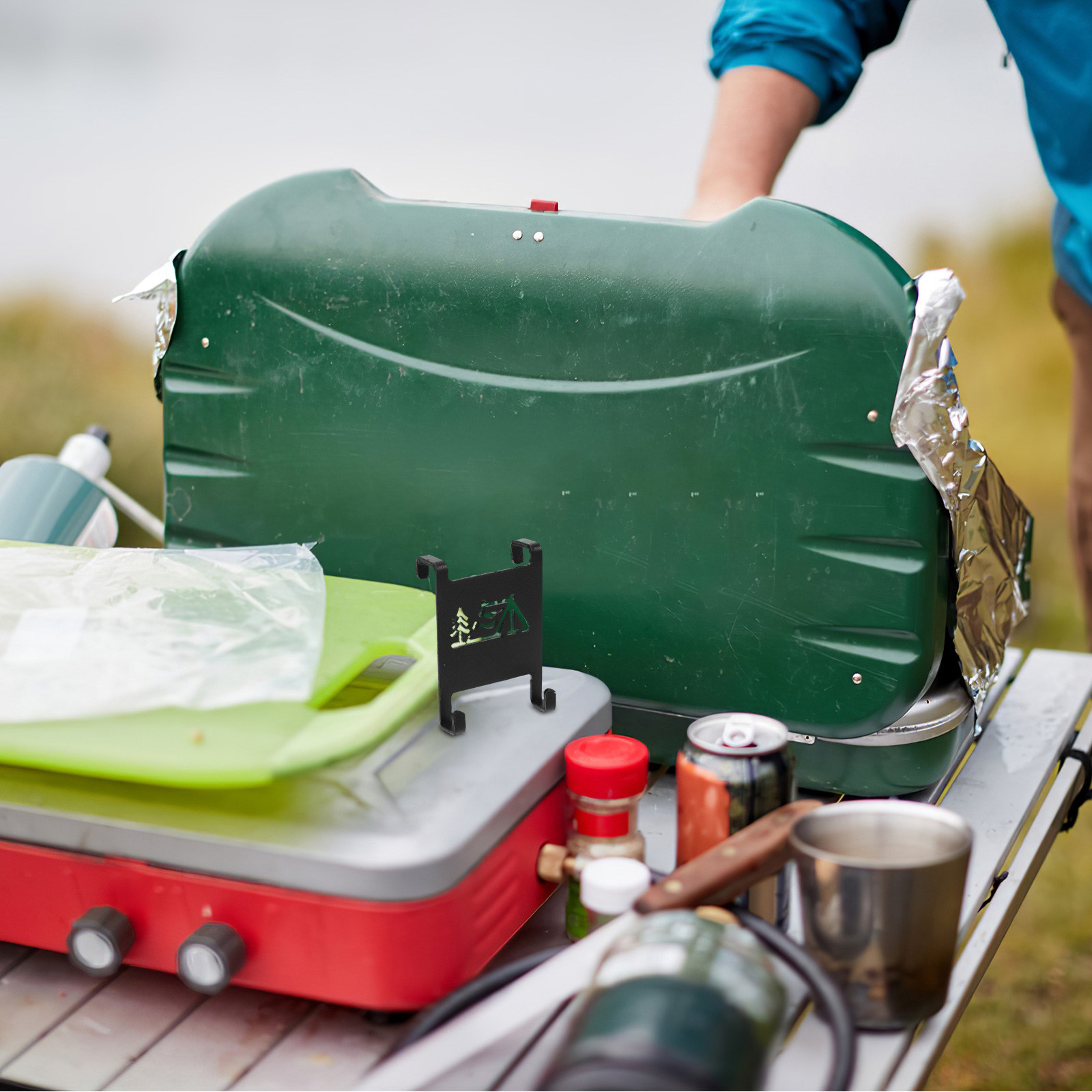 Camping Cooking Canister - Gancio Resistente per Tavolo da Campeggio,