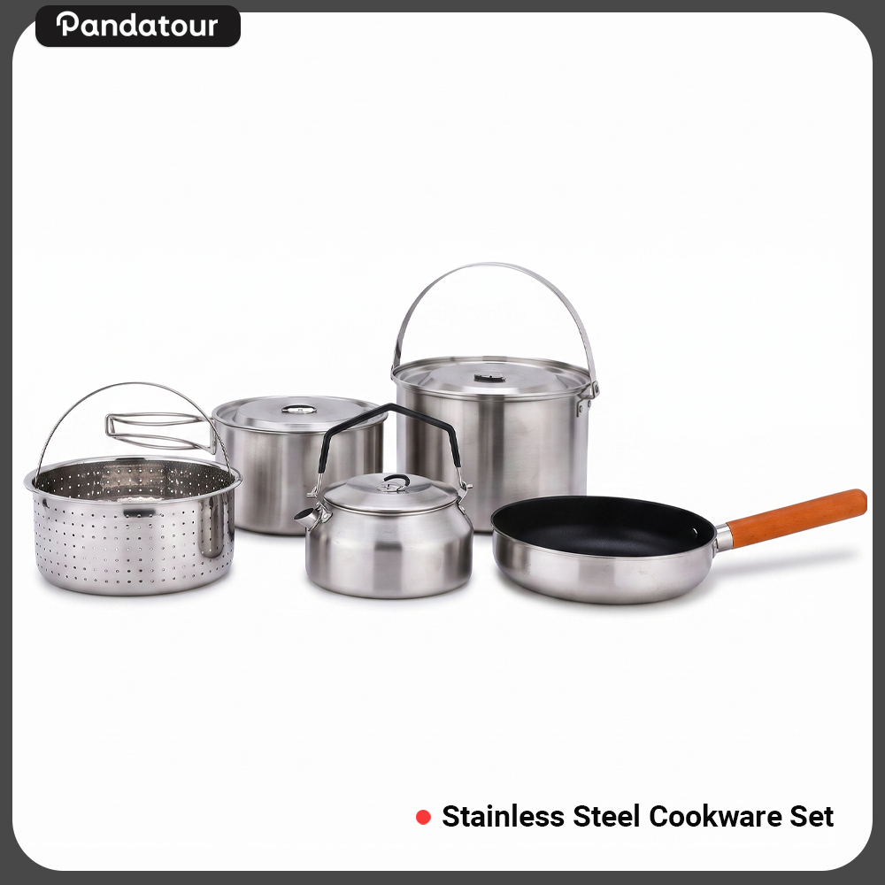 Camping Cooking Can - Pandatour Set di Pentole da Campeggio