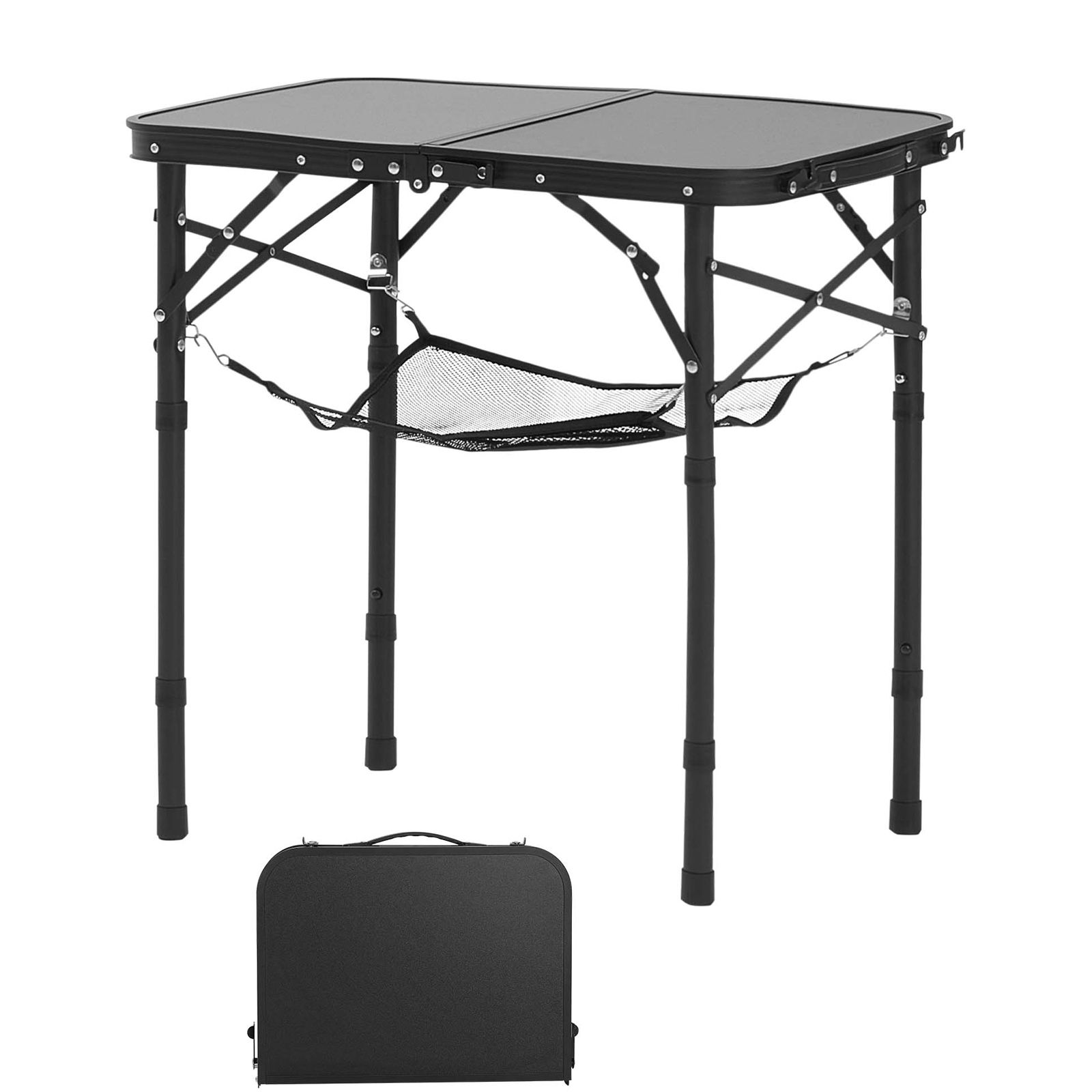 Camping Cooking Lightweight - Tavolo da Campeggio Pieghevole, Altezza Regolabile,