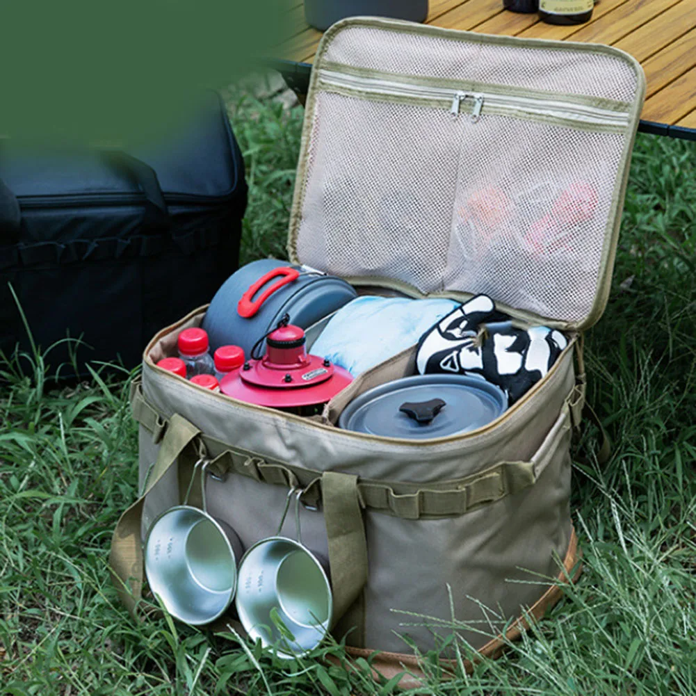 Camping Cooking Kit Box - Borsa portaoggetti da campeggio all'aperto borsa