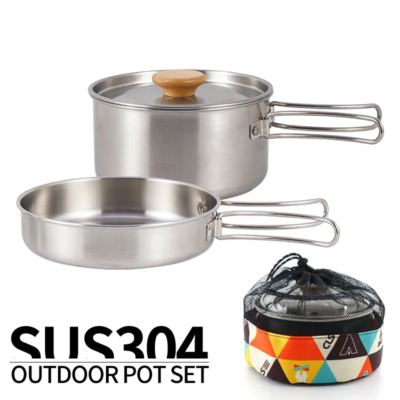 Camping Cooking Kit Box - Set di pentole pieghevoli per esterni