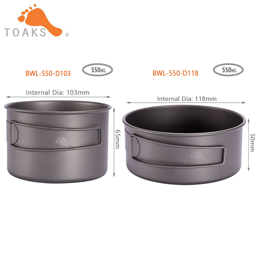 TOAKS BWL-550 di Titanio di Ca - Camping Cooking Set Lightweight recensione e prezzo