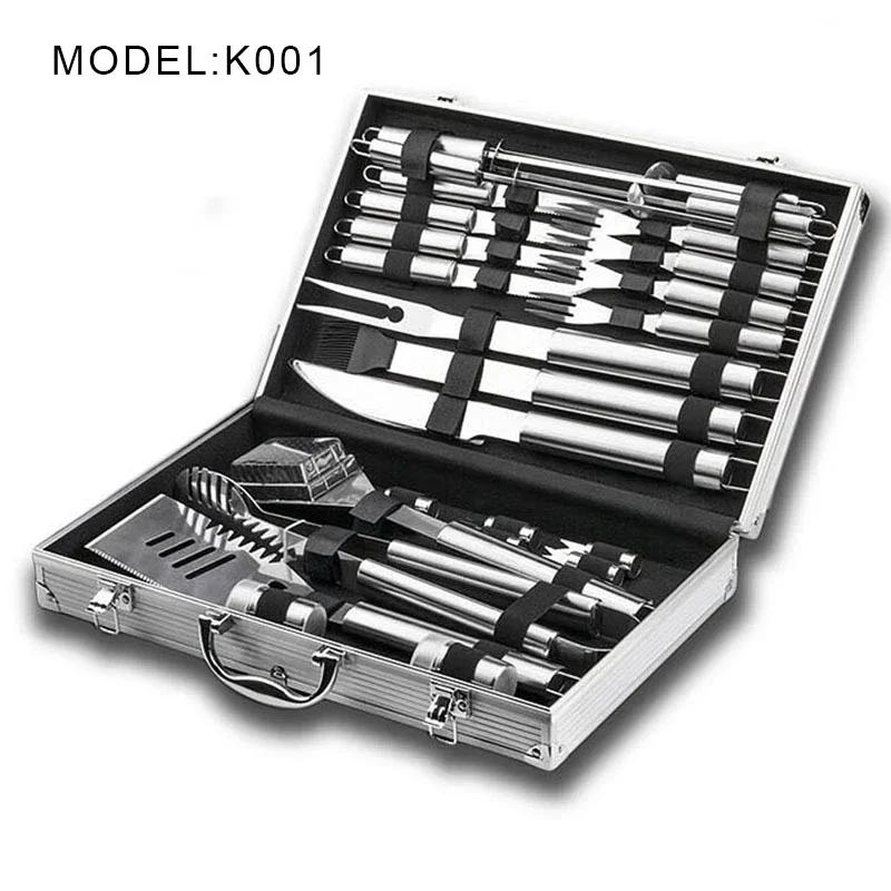 Set di 26 utensili per barbecu - Camping Cooking Kit Box recensione e prezzo