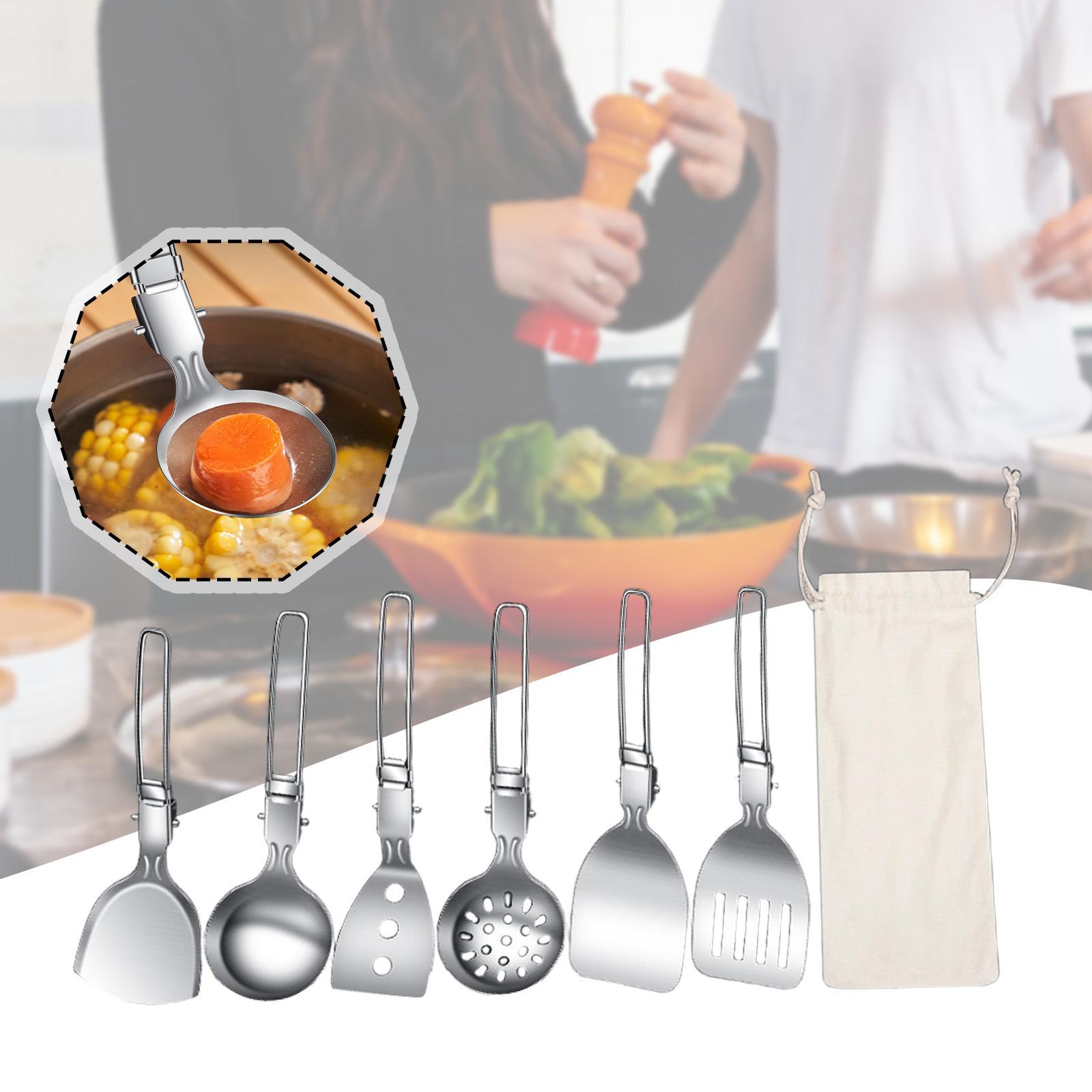 7 pezzi set di utensili da cuc - Camping Cooking Essentials Kit recensione e prezzo