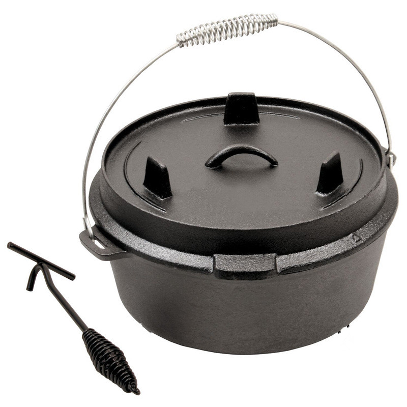 Coperchio in ghisa pre-condito - Camping Cooking Dutch Oven recensione e prezzo