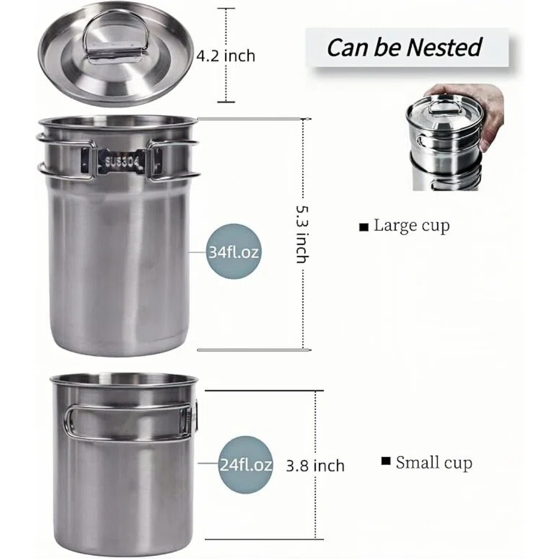 Tazze pieghevoli da campeggio, - Camping Cooking Mug recensione e prezzo