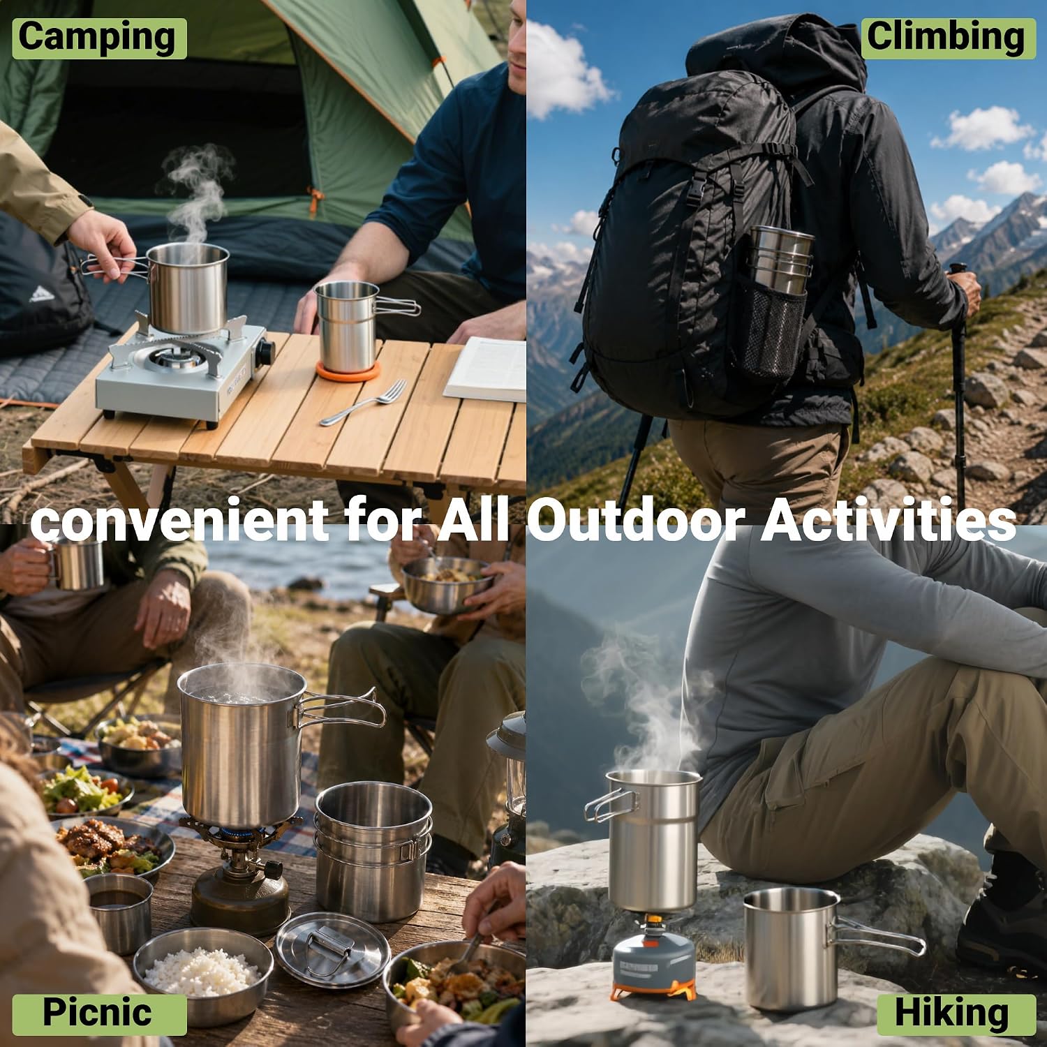 Tazze pieghevoli da campeggio, - Camping Cooking Mug recensione e prezzo