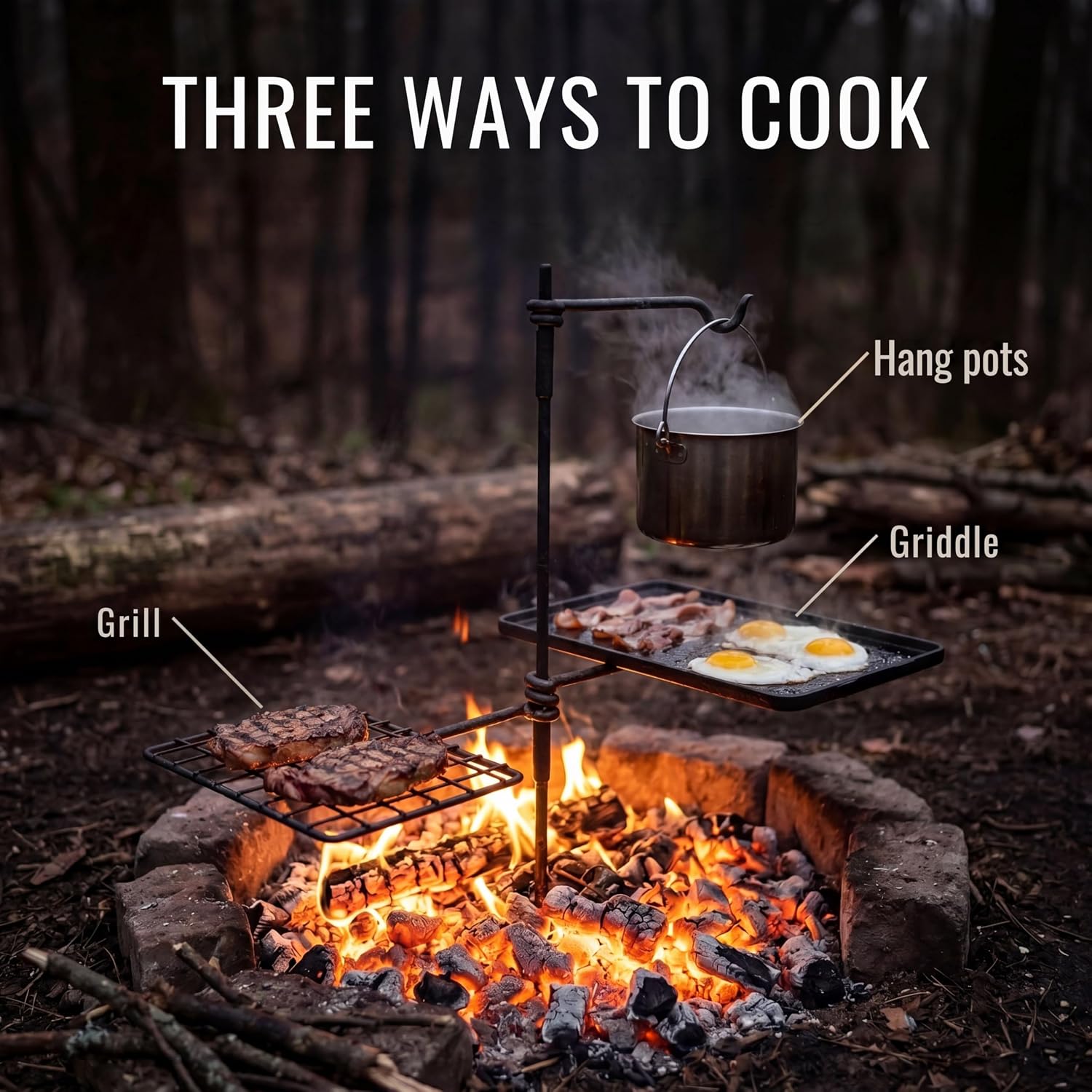 Set Griglia Girevole, Griglia  - Camping Cooking Over Fire recensione e prezzo