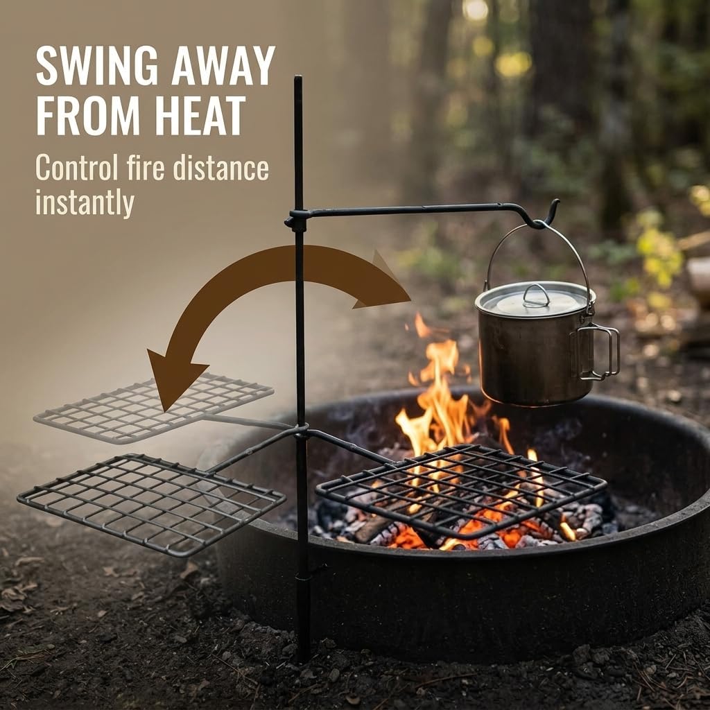 Set Griglia Girevole, Griglia  - Camping Cooking Over Fire recensione e prezzo