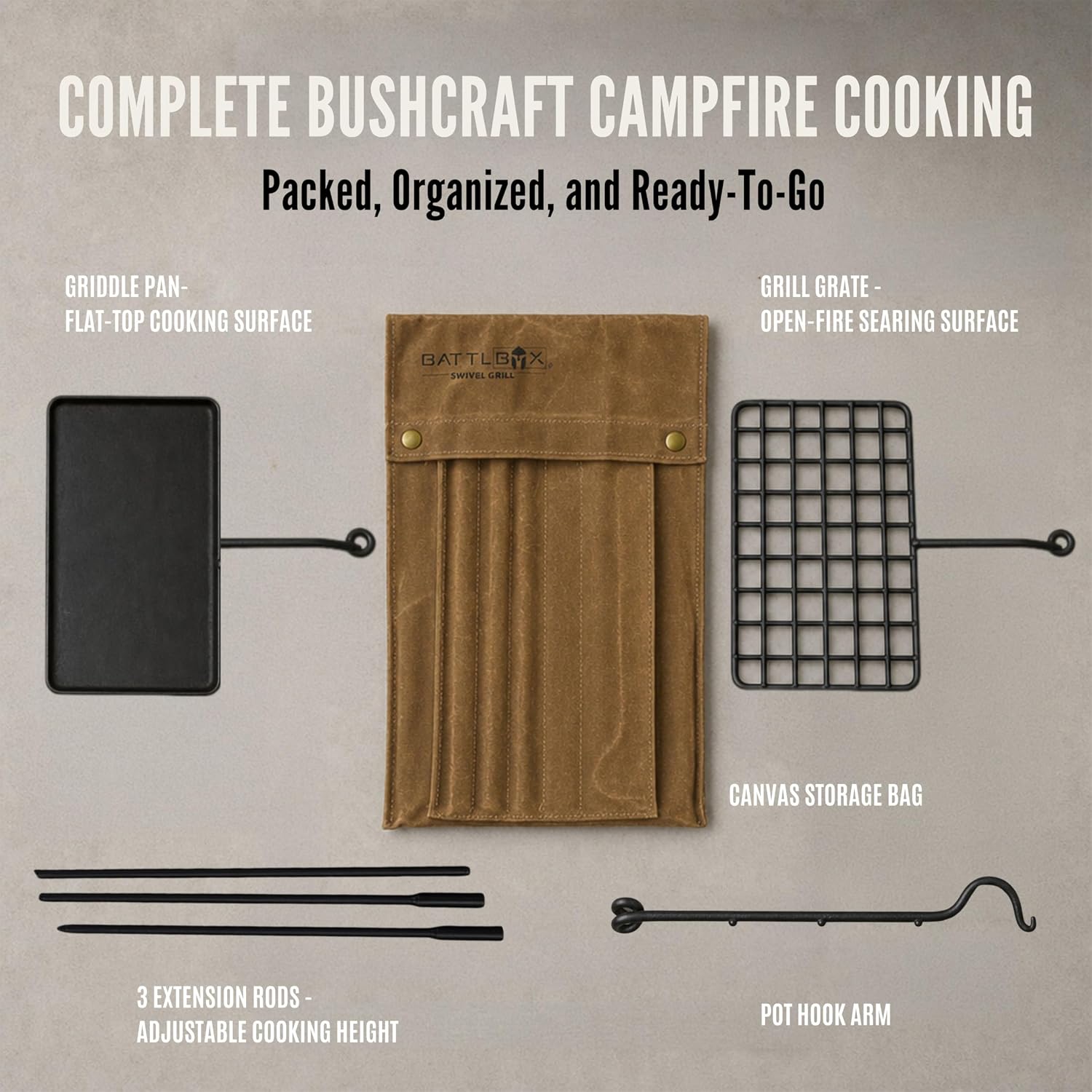 Set Griglia Girevole, Griglia  - Camping Cooking Over Fire recensione e prezzo