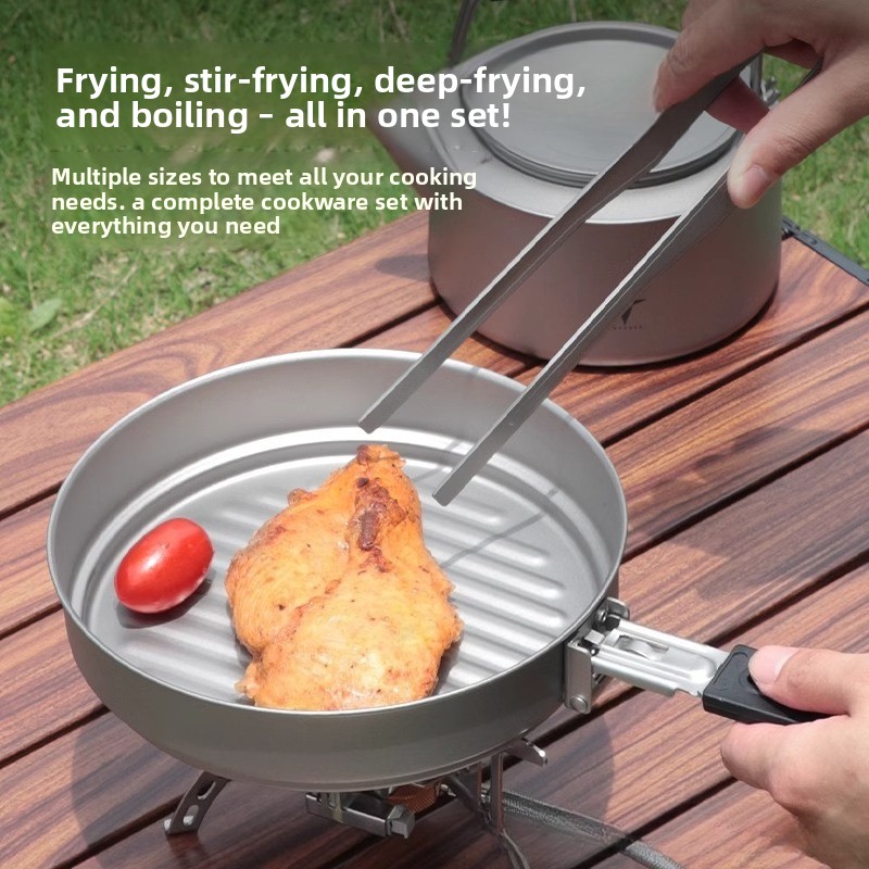 Set di pentole in titanio puro - Camping Cooking Set Lightweight recensione e prezzo