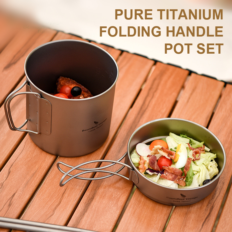 Set di pentole con manico pieg - Camping Cooking Set Lightweight recensione e prezzo