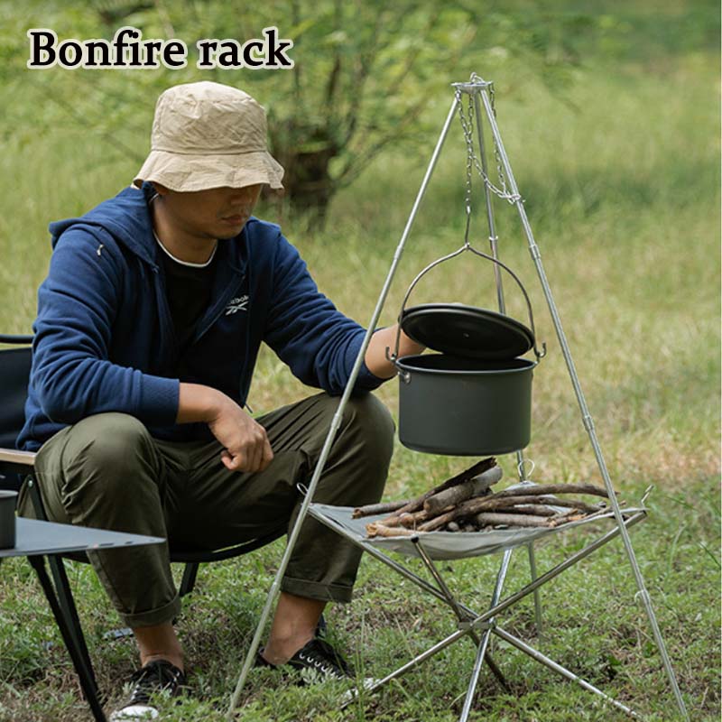 Campeggio falò treppiede suppo - Camping Cooking Tripod recensione e prezzo