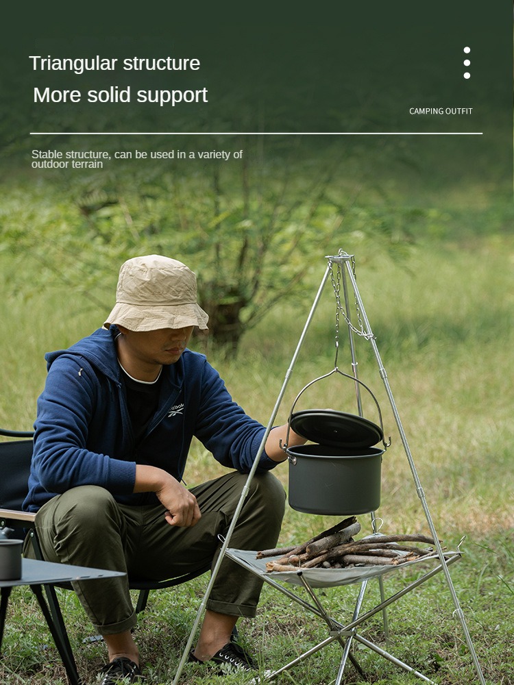Campeggio falò treppiede suppo - Camping Cooking Tripod recensione e prezzo