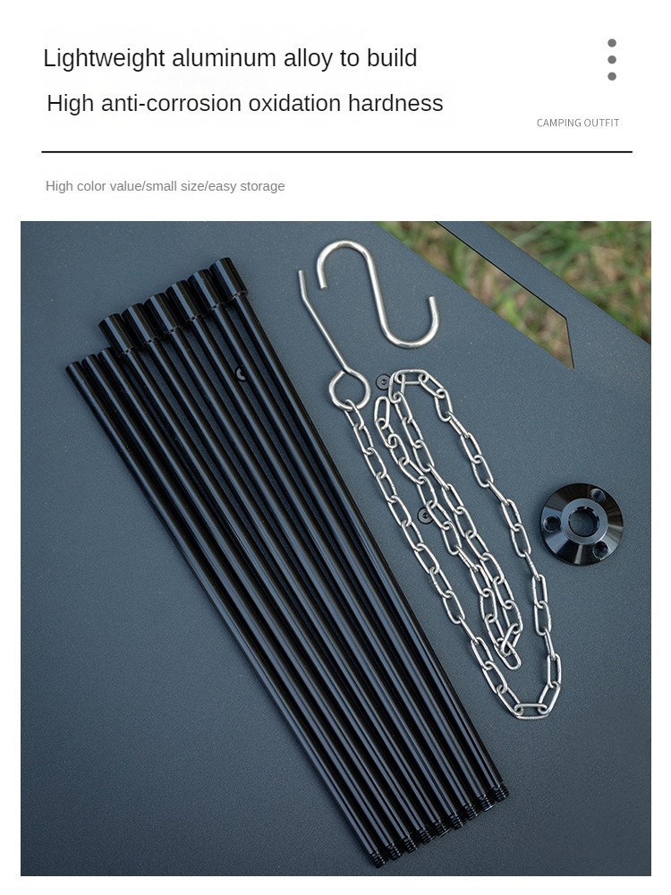 Campeggio falò treppiede suppo - Camping Cooking Tripod recensione e prezzo