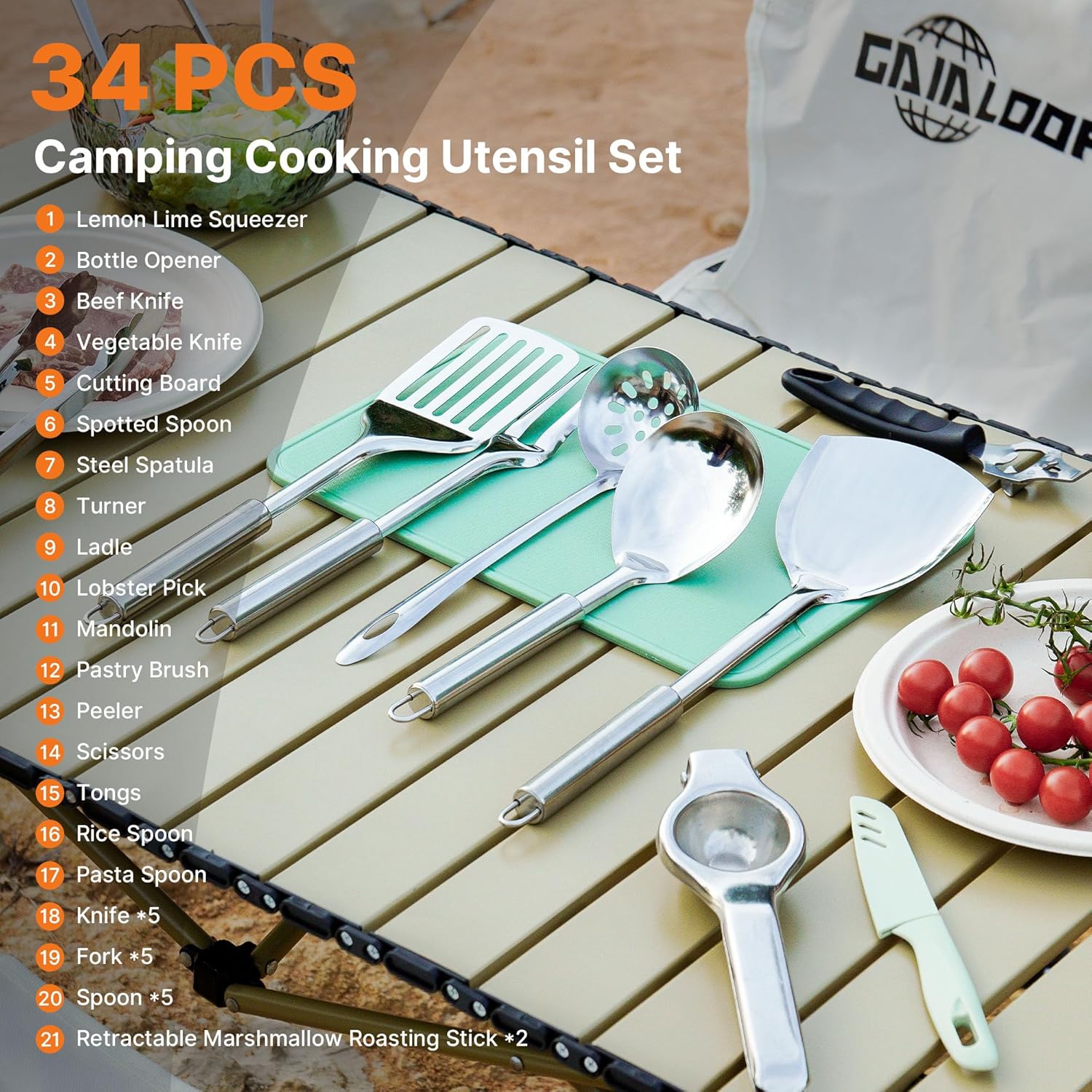 Set di Utensili da Cucina per  - Camping Cooking Essentials Kit recensione e prezzo