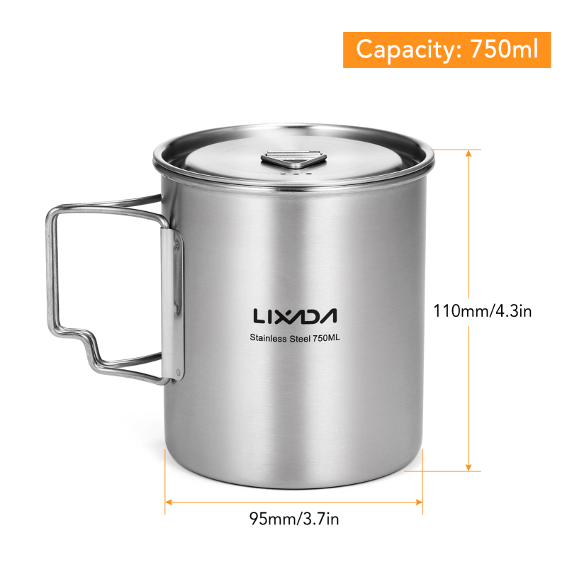Lixada tazza da 750ml tazza da - Camping Cooking Mug recensione e prezzo