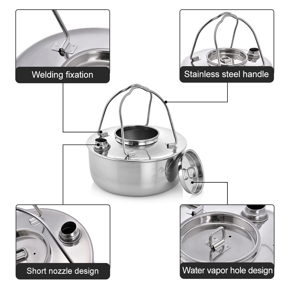 Widesea Camping Outdoor 1.7L S - Camping Cooking Kettle recensione e prezzo