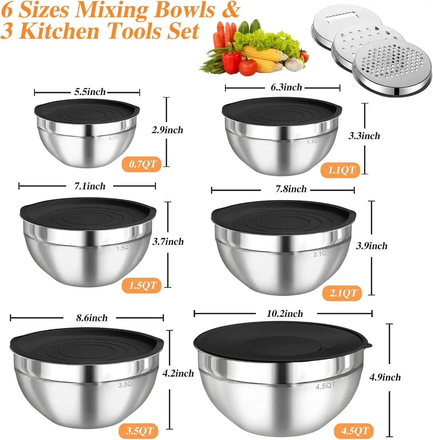 Set di 6 Ciotole in Acciaio In - Camping Cooking Tool Set recensione e prezzo