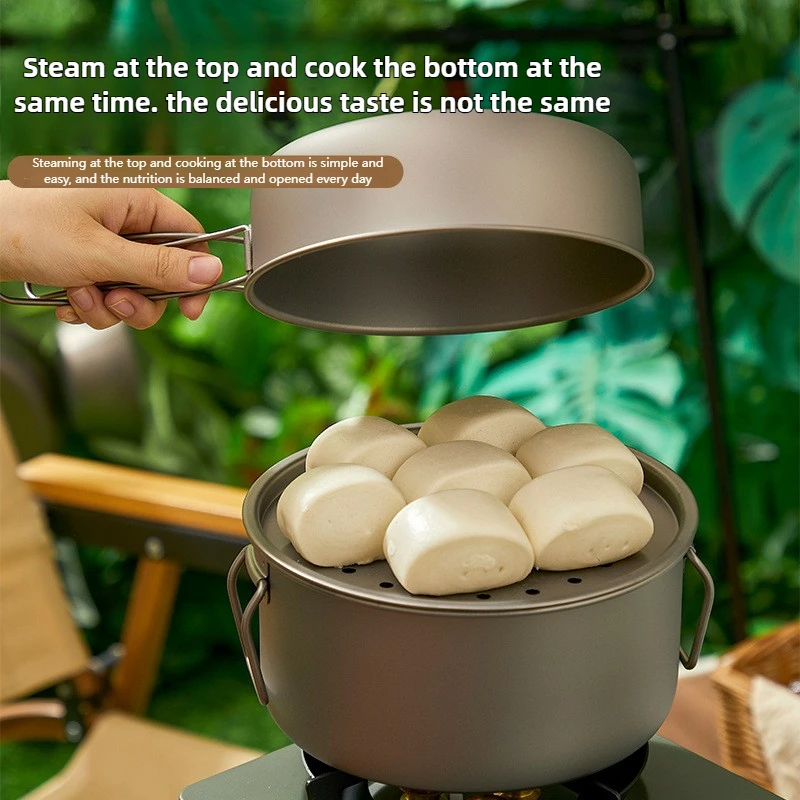 Set di pentole da esterno in t - Camping Cooking Set Lightweight recensione e prezzo