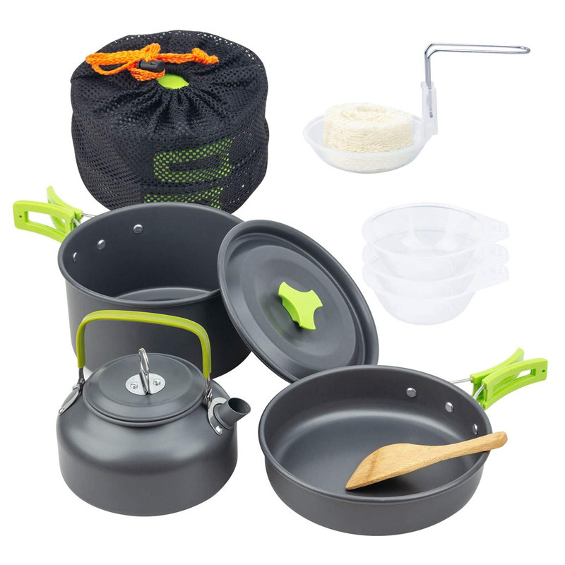 Kit di pentole da campeggio al - Camping Cooking Kit Box recensione e prezzo